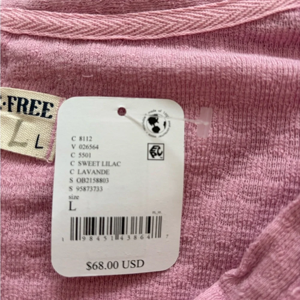 Free People/We the Free Winnie Cardi in Sweet Lilac Size L. NWT